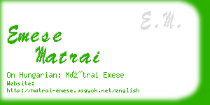 emese matrai business card